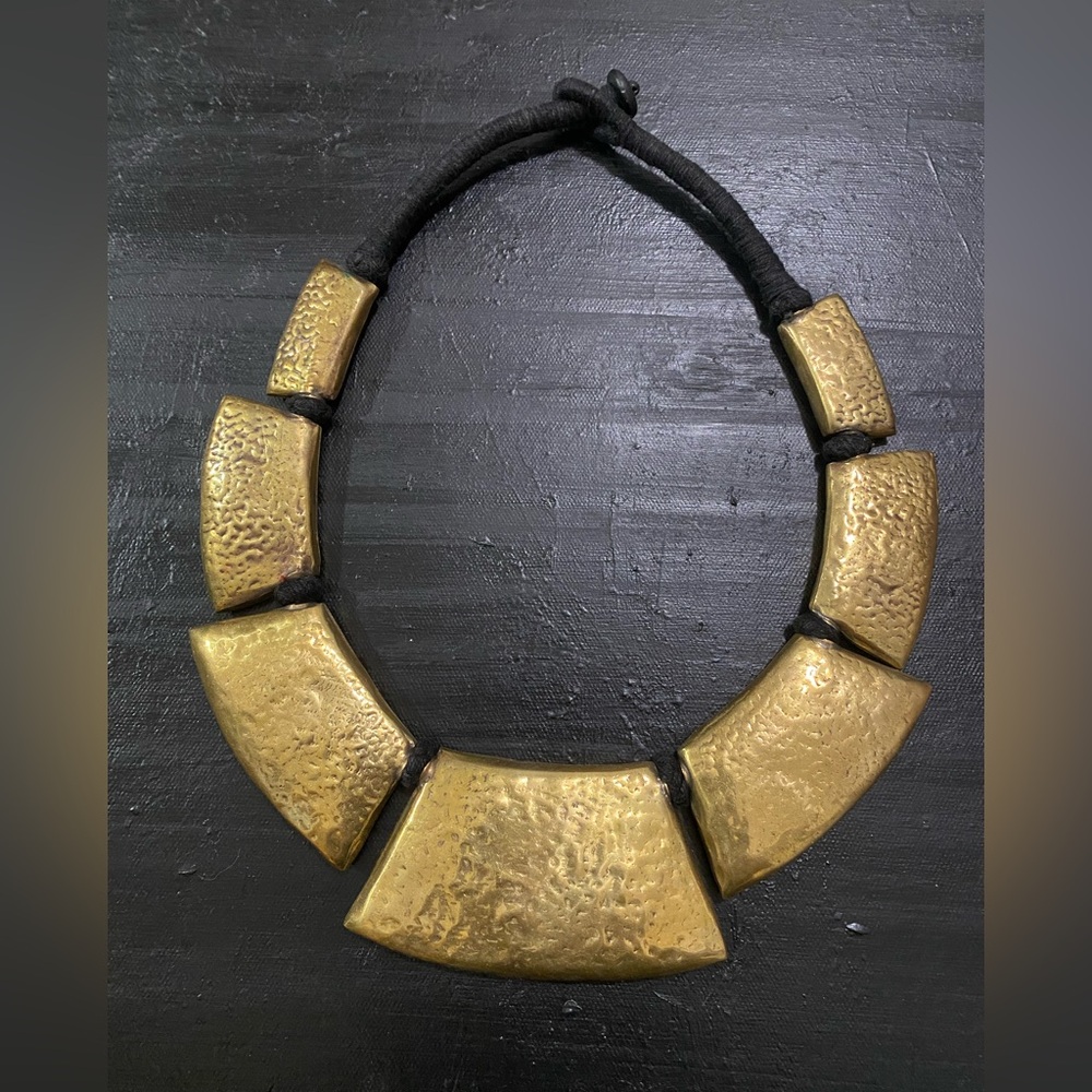 Black and gold statement necklace